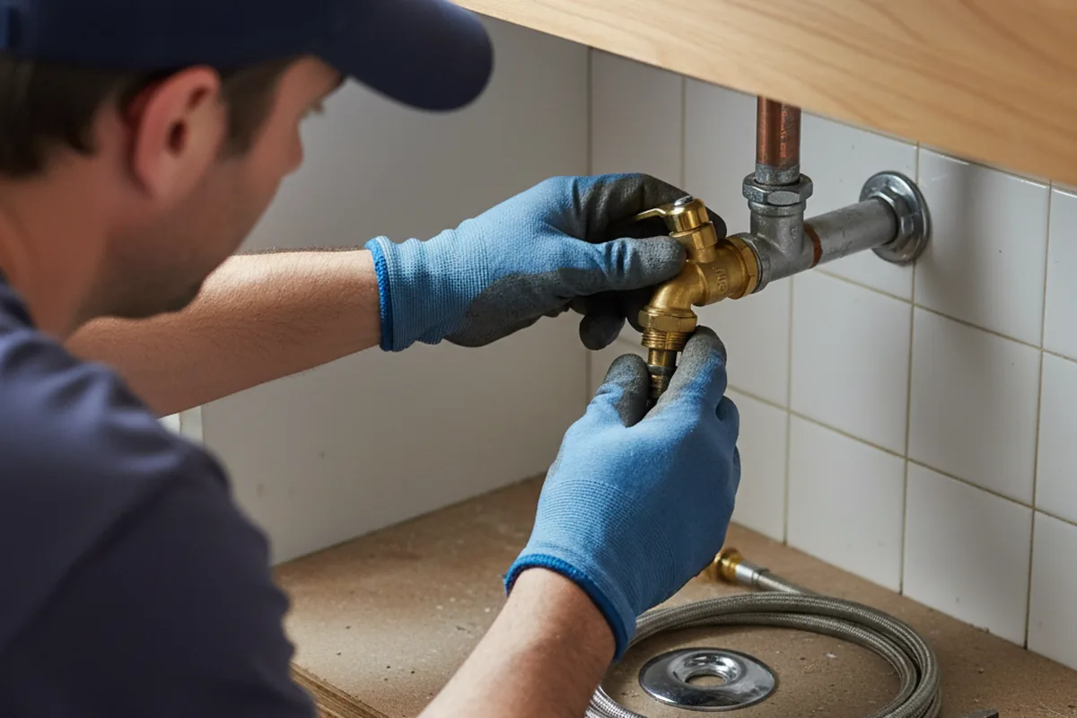 Shutoff valve and fitting work during Faucet and Fixture Repair in Monrovia